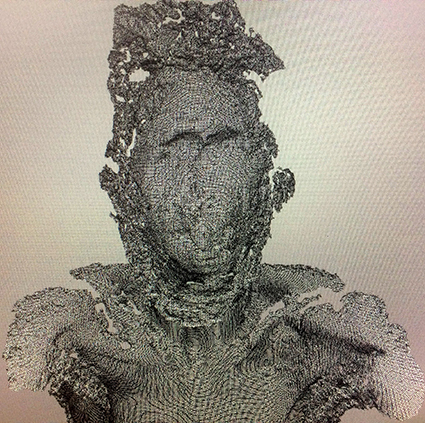 Interrupted 3D scan by artist Paul Coombs